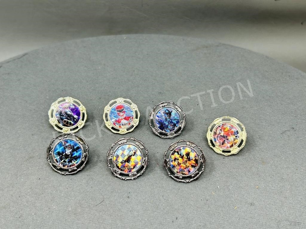 7 Power Ranger pins