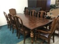 Decorative Wood Dining Table 8 Chairs
