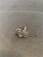 Sterling silver rhinestone ring
