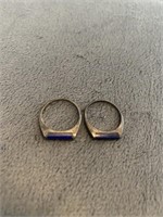Lot of two sterling silver rings