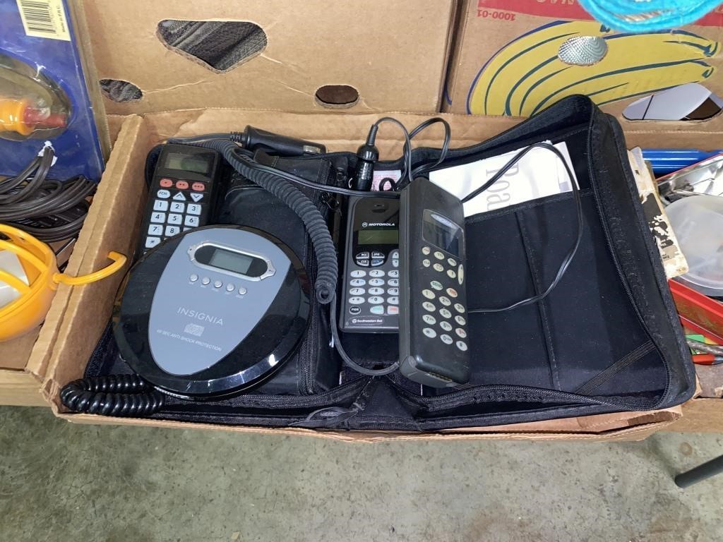 Old Cell Phones, CD Player (Untested)