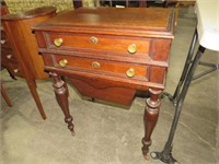 ANTIQUE MAHOGANY TWO DRAWER CHEST