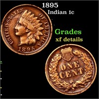 1895 Indian 1c Grades xf details