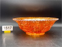Imperial Glass Luster Rose Pattern Bowl
