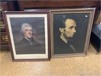 Lincoln & Jefferson Framed Prints.