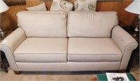 La-Z-Boy two cushion pinstriped sofa