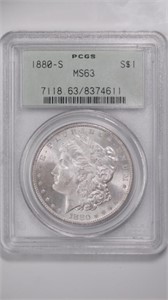 1880-S Morgan Silver $ PCGS MS63