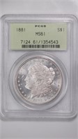 1881 Morgan Silver $ PCGS MS61