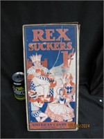 Vtg Advertising Rex Suckers Box