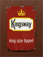 Kingsway Cigarettes Enamel Sign