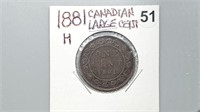 1881h Canadian Large Cent gn4051