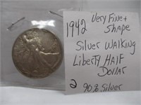 1942 Silver Walking Liberty Half Dollar 90% Silver