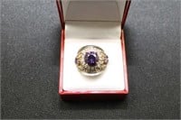 3.22 CT AMETHYST RING - SIZE: 9