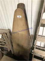 PAIR OF WOOD IRONING BOARDS