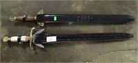 (2)  27" DECORATIVE SWORDS WITH SCABBARDS