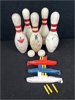 Bowling pins to cricket balls Cran Barry with