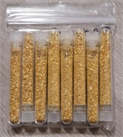 (8) Gold Leaf Flake Vials #3