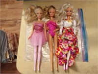 3 Barbie Dolls