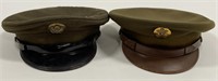 (2) Vintage US Army Military Visor Cap
Sold