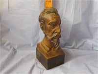 Carved man's head