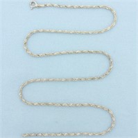 Designer Twisting Link Chain Necklace in Sterling