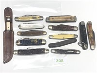 Lot of 13 Assorted Pocket Knives, As Is
