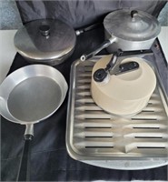 Cooking pots and pans.