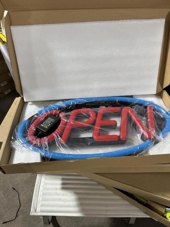 Electric open sign brand new inbox