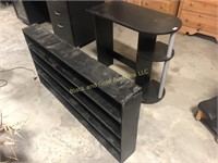 Lot of Two Small Black Shelves
