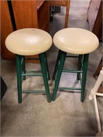 Green bar stools