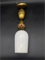 Beautiful Mid Century Brass/Glass Pendant Lamp