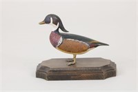 Miniature Wood Duck Drake by Unknown Carver, on