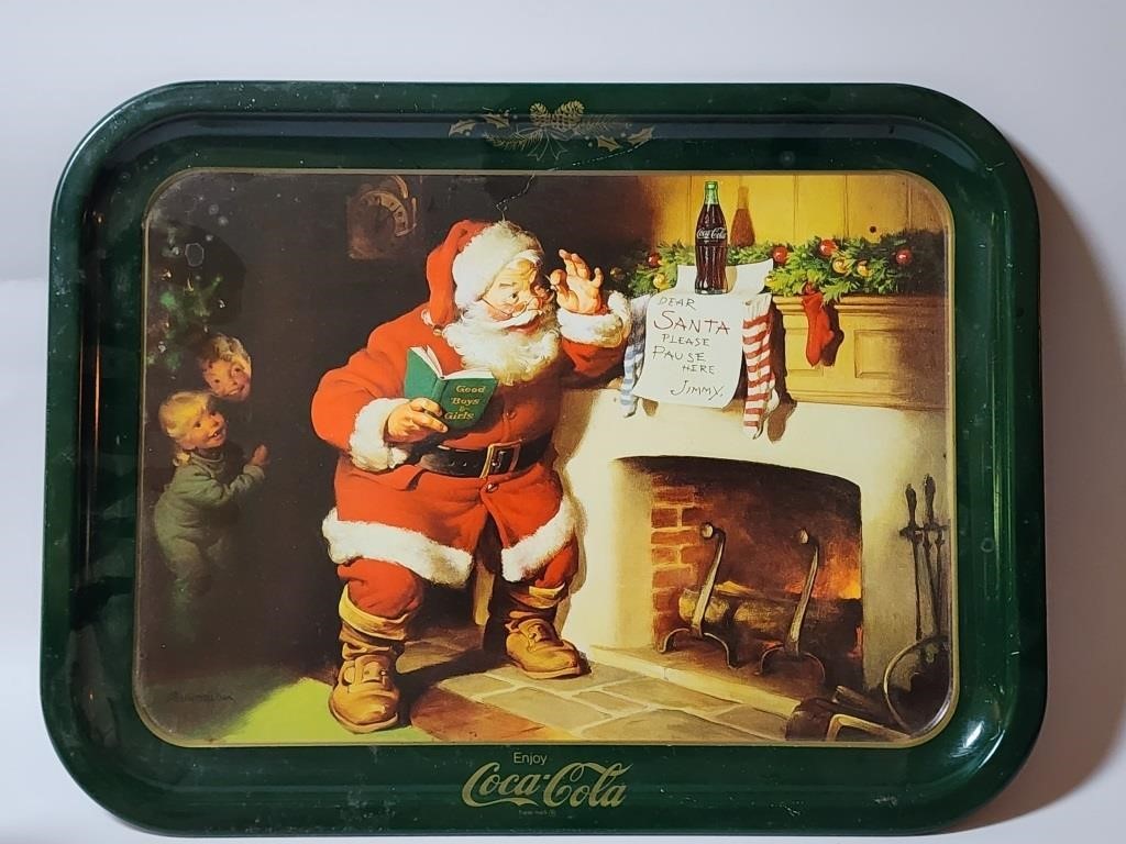 Coca Cola Santa Claus Metal Tray