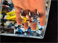 Tin Box with Smurfs Figurines