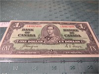 1937 CANADA ONE DOLLAR BILL
