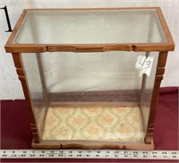 Vintage Wood And Glass Showcase