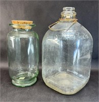 ONE GALLON MBS INDIANAPOLIS GLASS MILK BOTTLE