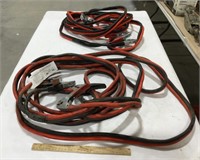 2 sets jumper cables DAMAGED  CORD ENDS-SEE PHOTOS
