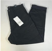 New Zara Loose Black Ankle Jean Pants Sz 30