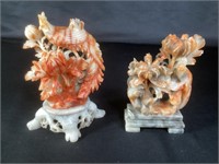 Carved Asian Soapstone Bird Figurines