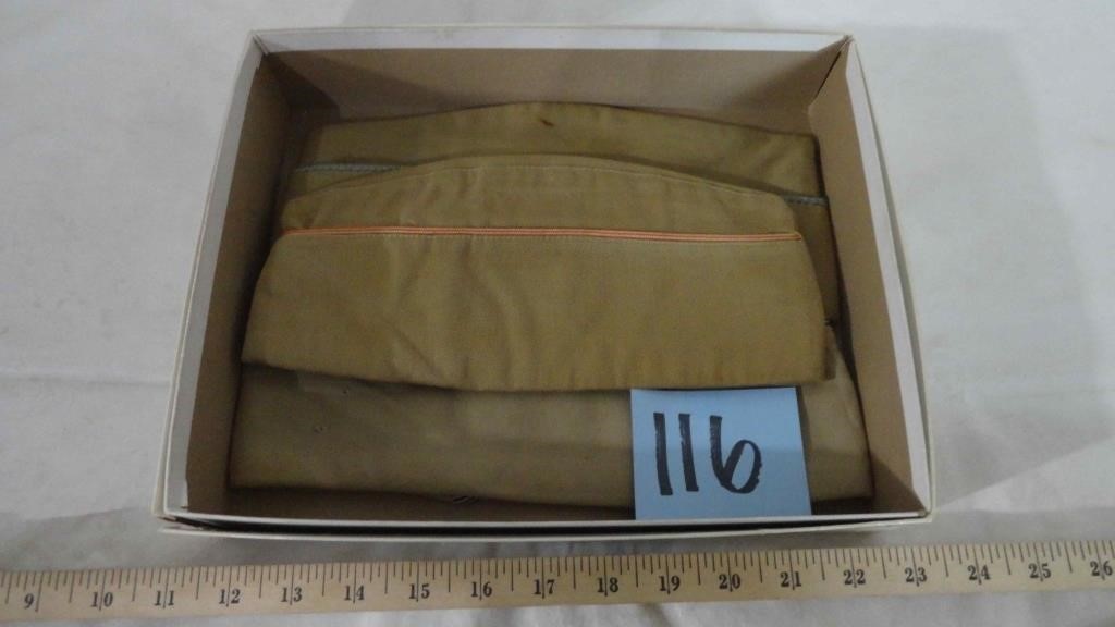 (3) WWII US Army Engineers Piped Khaki Overseas