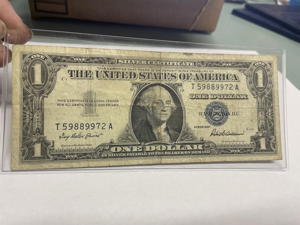 1957  (c515) one dollar silver certificate in