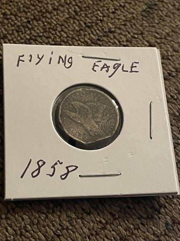 1858 Flying Eagle One Cent Coin