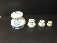 W & T Avery Porcelain weights