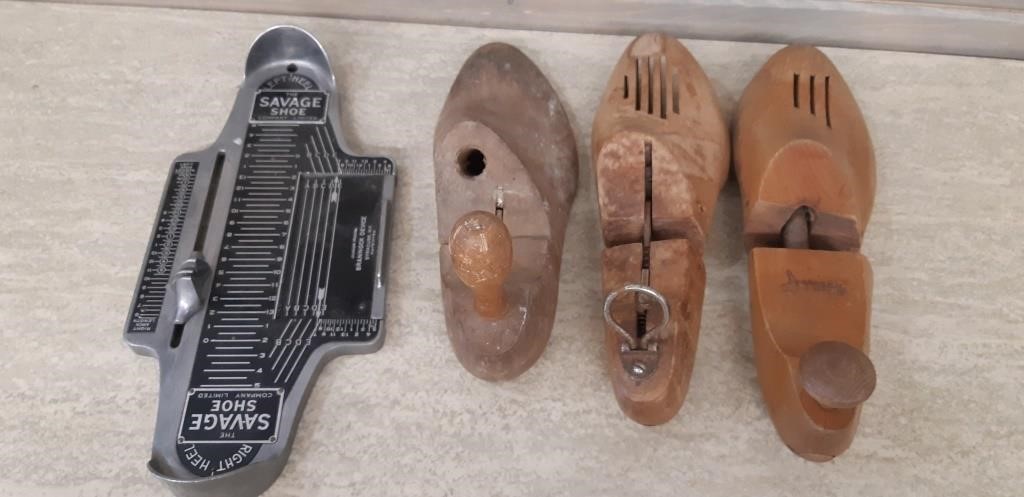 Vintage Shoe Forms & Savage Shoe Foot Measurer