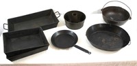 Cast Iron Scotch Bowl, Skillet, Roasting Pan++