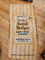 Schreiber's Gold Stripe Baby Chick Scratch Bag