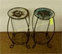 (2) Ash Trays & Stands