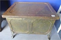 Brass & Wooden Kindling Box