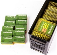 Firearm Ammo Tin Full of .22 LR Ammo